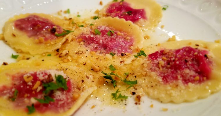 Beet Ravioli with Brown Sage Butter