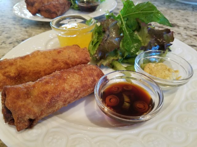 Fried Shrimp Egg Rolls & Asian Kale Slaw with Dipping Sauce App