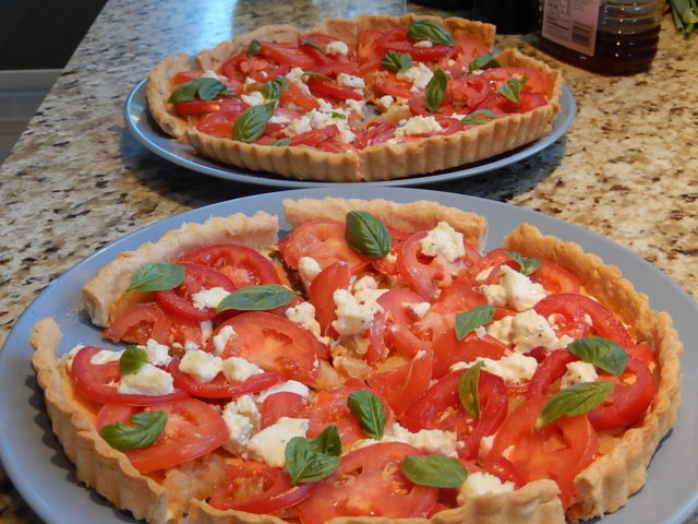 Tomato Tart with Caramelized Onion & Boursin