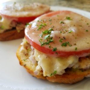 Open Faced Tuna Melt